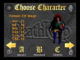 Choose from 3 goofy looking characters