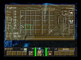 Stats and equipment screen